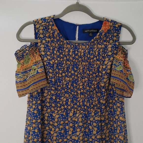 Rabbit Rabbit Rabbit Floral Multicolor Smocked Lined Size 6 Dress - Picture 2 of 14